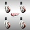 Service Caster 3 Inch 316SS Maroon Polyurethane Swivel 1-1/2 Inch Expanding Stem Caster Set SCC SCC-SS316EX20S314-PPUB-MRN-112-4 - alternate 1